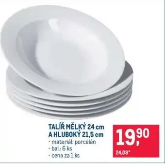 Makro TALÍŘ MĚLKÝ 24 cm A HLUBOKÝ 21,5 cm nabídka