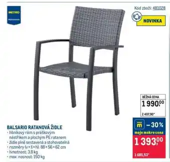 Makro BALSARIO RATANOVÁ ŽIDLE nabídka