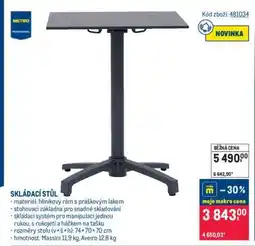Makro Skládací stůl nabídka