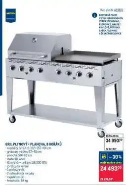 Makro GRIL PLYNOVÝ + PLANCHA, 8 HOŘÁKŮ nabídka
