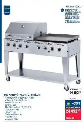Makro GRIL PLYNOVÝ + PLANCHA, 8 HOŘÁKŮ nabídka