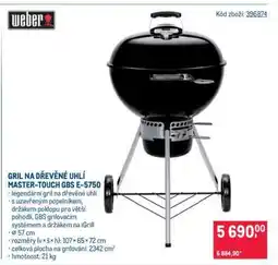 Makro GRIL NA DŘEVĚNÉ UHLÍ MASTER-TOUCH GBS E-5750 nabídka