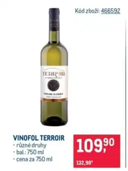Makro Vinofol terroir nabídka