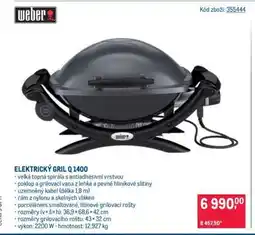 Makro ELEKTRICKÝ GRIL Q 1400 nabídka