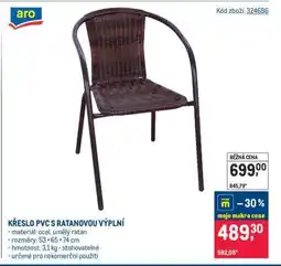 Makro KŘESLO PVC S RATANOVOU VÝPLNÍ nabídka