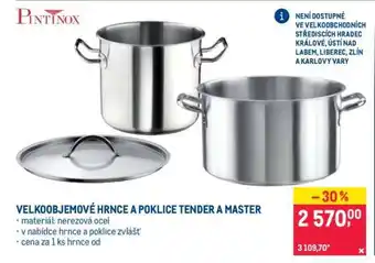 Makro VELKOOBJEMOVÉ HRNCE A POKLICE TENDER A MASTER nabídka