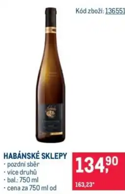 Makro Habánské sklepy nabídka