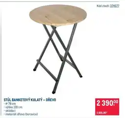 Makro Stůl banketový kulatý – dřevo nabídka