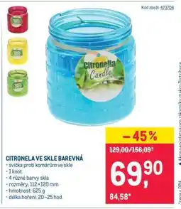 Makro CITRONELA VE SKLE BAREVNÁ nabídka