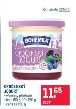 Makro Opočenský jogurt nabídka