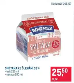 Makro Smetana ke šlehání 33% nabídka
