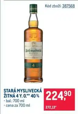 Makro STARÁ MYSLIVECKÁ ŽITNÁ 4 Y. O.** 40 % nabídka
