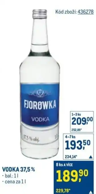 Makro VODKA 37,5% nabídka