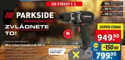 Lidl PARKSIDE PERFORMANCE Aku vrtačí šroubovák 20 V nabídka