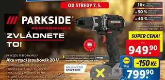 Lidl PARKSIDE PERFORMANCE Aku vrtačí šroubovák 20 V nabídka