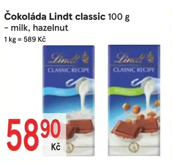 Žabka Čokoláda Lindt classic nabídka