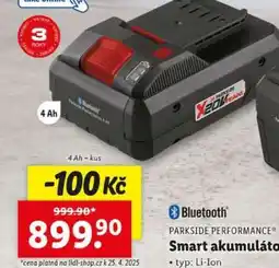 Lidl PARKSIDE PERFORMANCE SMART AKUMULÁTOR nabídka