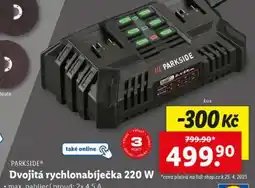 Lidl PARKSIDE Dvojitá rychlonabíječka 220 W nabídka