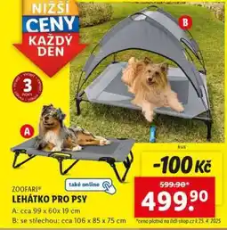 Lidl ZOOFARI LEHÁTKO PRO PSY nabídka