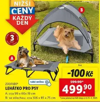 Lidl ZOOFARI LEHÁTKO PRO PSY nabídka