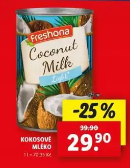 Lidl Freshona KOKOSOVÉ MLÉKO nabídka