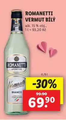 Lidl ROMANETTI VERMUT BÍLÝ nabídka
