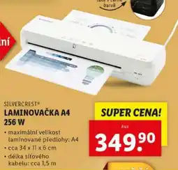 Lidl SILVERCREST Laminovačka A4 256 W nabídka