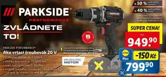 Lidl PARKSIDE PERFORMANCE Aku vrtačí šroubovák 20 V nabídka