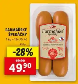 Lidl Farmářské špekáčky nabídka