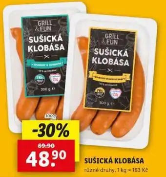 Lidl Sušická klobása nabídka