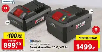 Lidl PARKSIDE PERFORMANCE Smart akumulátor 20 V / 4 Ah nabídka