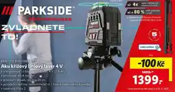 Lidl Parkside Performance Aku křížový liniový laser 4 V nabídka