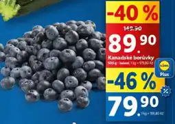 Lidl KANADSKÉ BORŮVKY nabídka