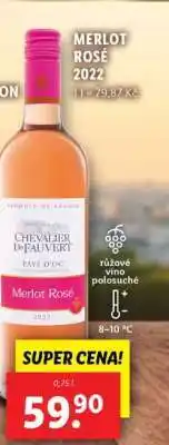 Lidl Merlot Rosé 2022 nabídka