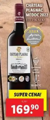 Lidl CHÂTEAU PLAGNAC MÉDOC 2022 nabídka