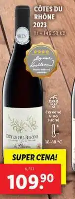 Lidl Côtes du Rhône 2023 nabídka