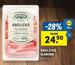 Lidl Anglická slanina krájená nabídka