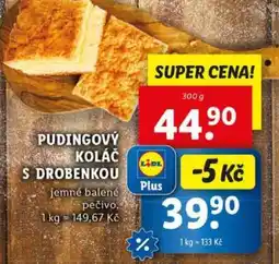 Lidl Pudingový koláč s drobenkou nabídka