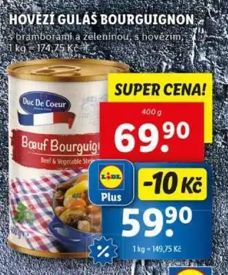 Lidl HOVĚZÍ GULÁŠ BOURGUIGNON nabídka