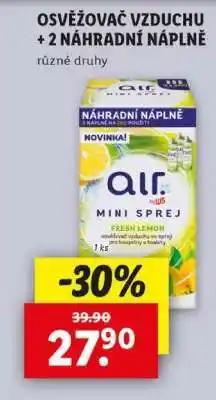 Lidl OSVĚŽOVAČ VZDUCHU + 2 NÁHRADNÍ NÁPLNĚ nabídka