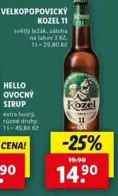 Lidl Velkopopovický Kozel 11 nabídka