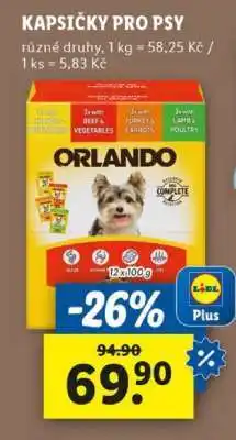 Lidl ORLANDO kapsičky pro psy nabídka