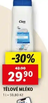 Lidl Cien TĚLOVÉ MLÉKO nabídka