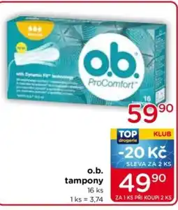 TOP drogerie o.b. tampony nabídka