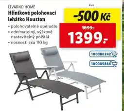 Lidl LIVARNO home Hliníkové polohovací lehátko Houston nabídka