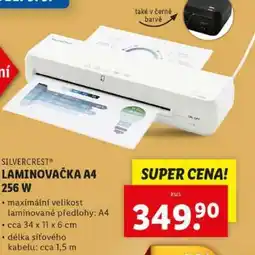 Lidl SILVERCREST Laminovačka A4 256 W nabídka