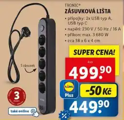 Lidl TRONIC Zásuvková lišta nabídka
