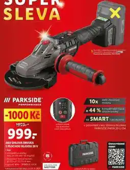 Lidl PARKSIDE PERFORMANCE Aku úhlová bruska s plochou hlavou 20 V nabídka