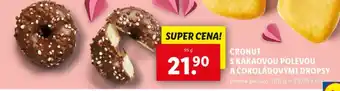 Lidl Cronut s kakaovou polevou a čokoládovými dropsy nabídka