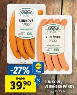 Lidl ŠUNKOVÉ VÍDEŇSKÉ PÁRKY nabídka